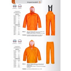 giacca con cerniera professionale per la pesca  color arancio mm.055